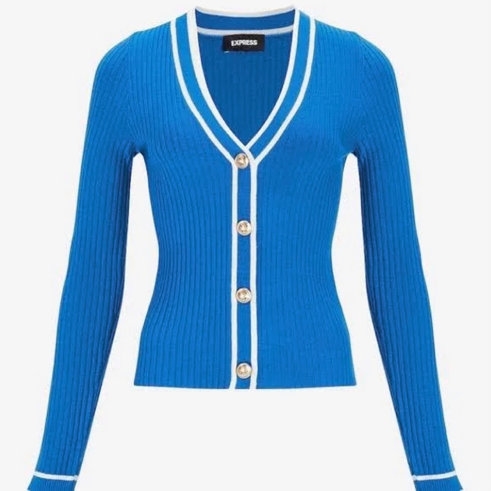 NEW! Blue pullover cardigan sweater